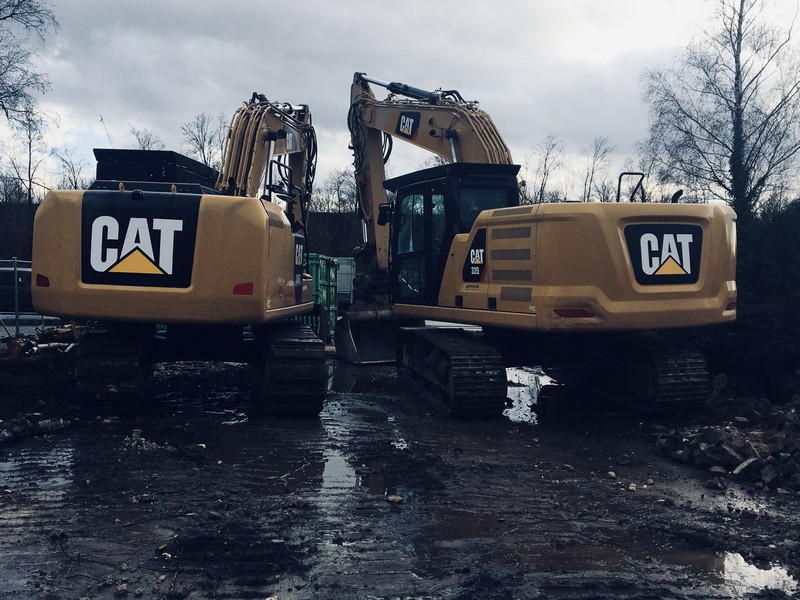 Materialtransport auf der Abbruchstelle